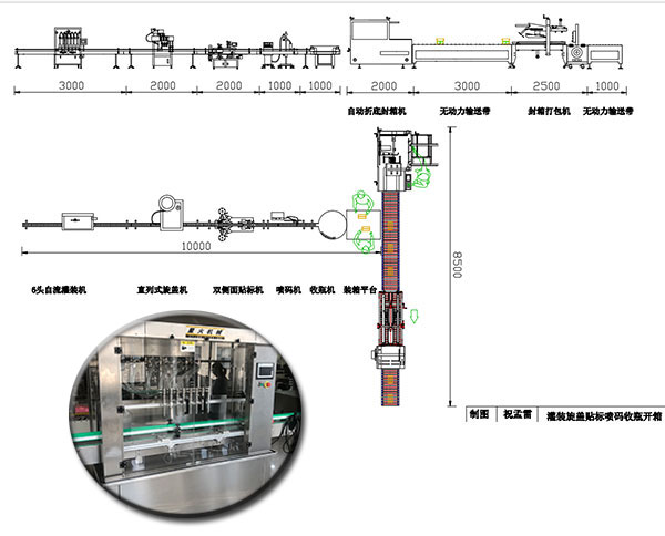 全套椰奶灌装机生产线设计图